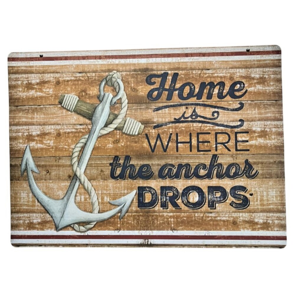Nantucket Foam Back Vinyl Placemats Home Is Where the Anchor Drops Set of 4